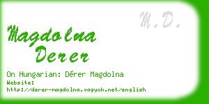 magdolna derer business card